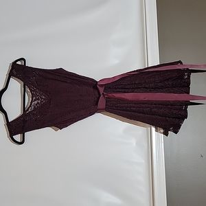 Burgundy dress